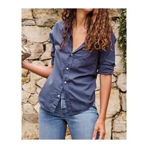 Frank & Eileen Cotton Barry Featherweight Cotton Button Down Shirt Navy Medium